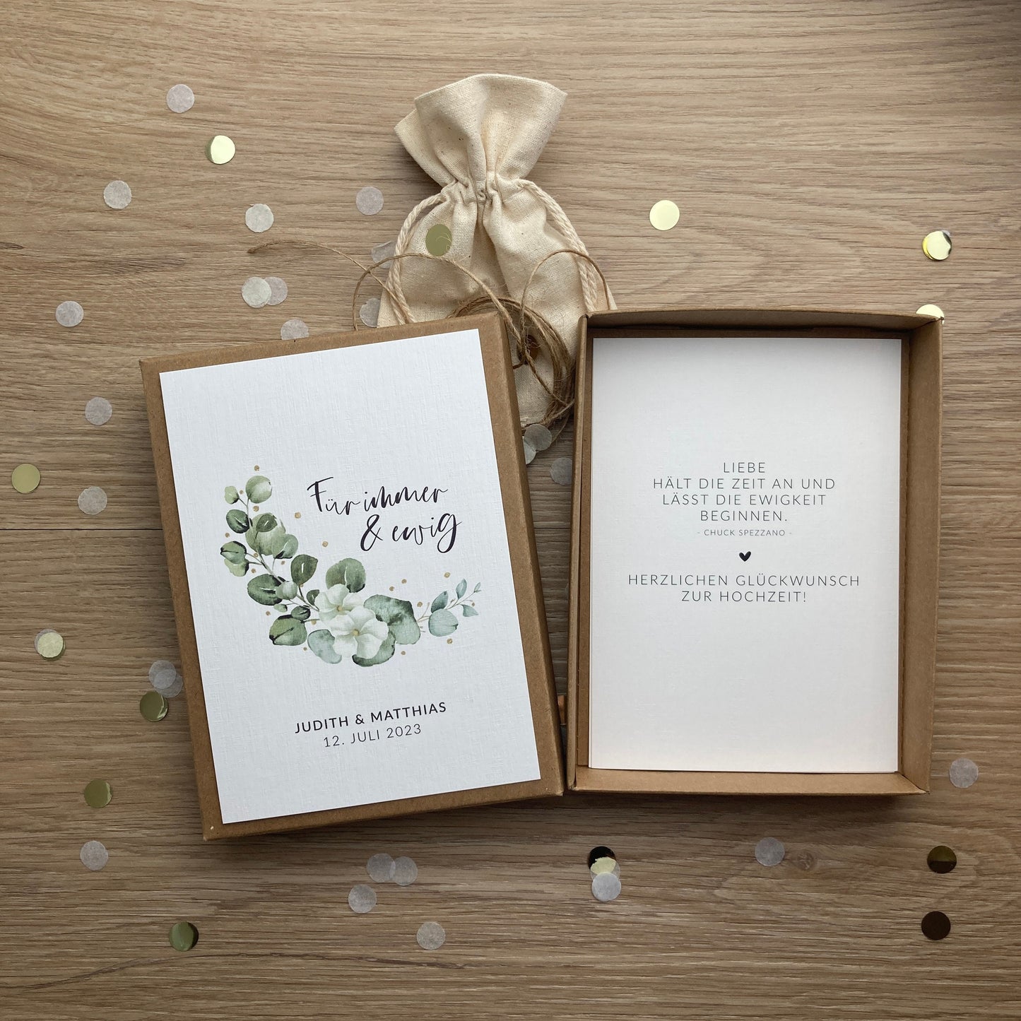 Geschenkverpackung - für immer - Geschenk zur Hochzeit