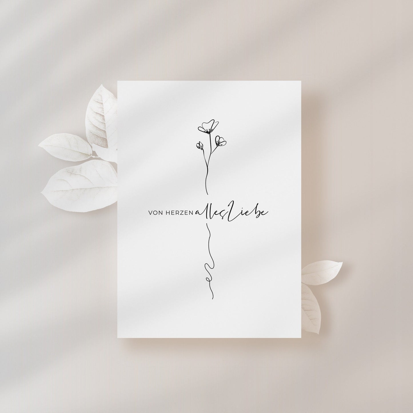 Karte - von Herzen alles Liebe