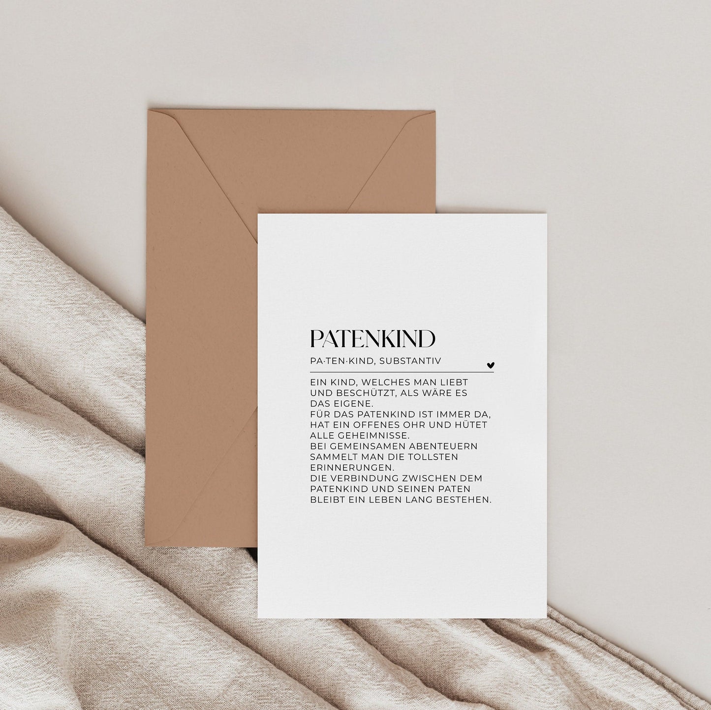 Karte - Patenkind - Definition Patenkind