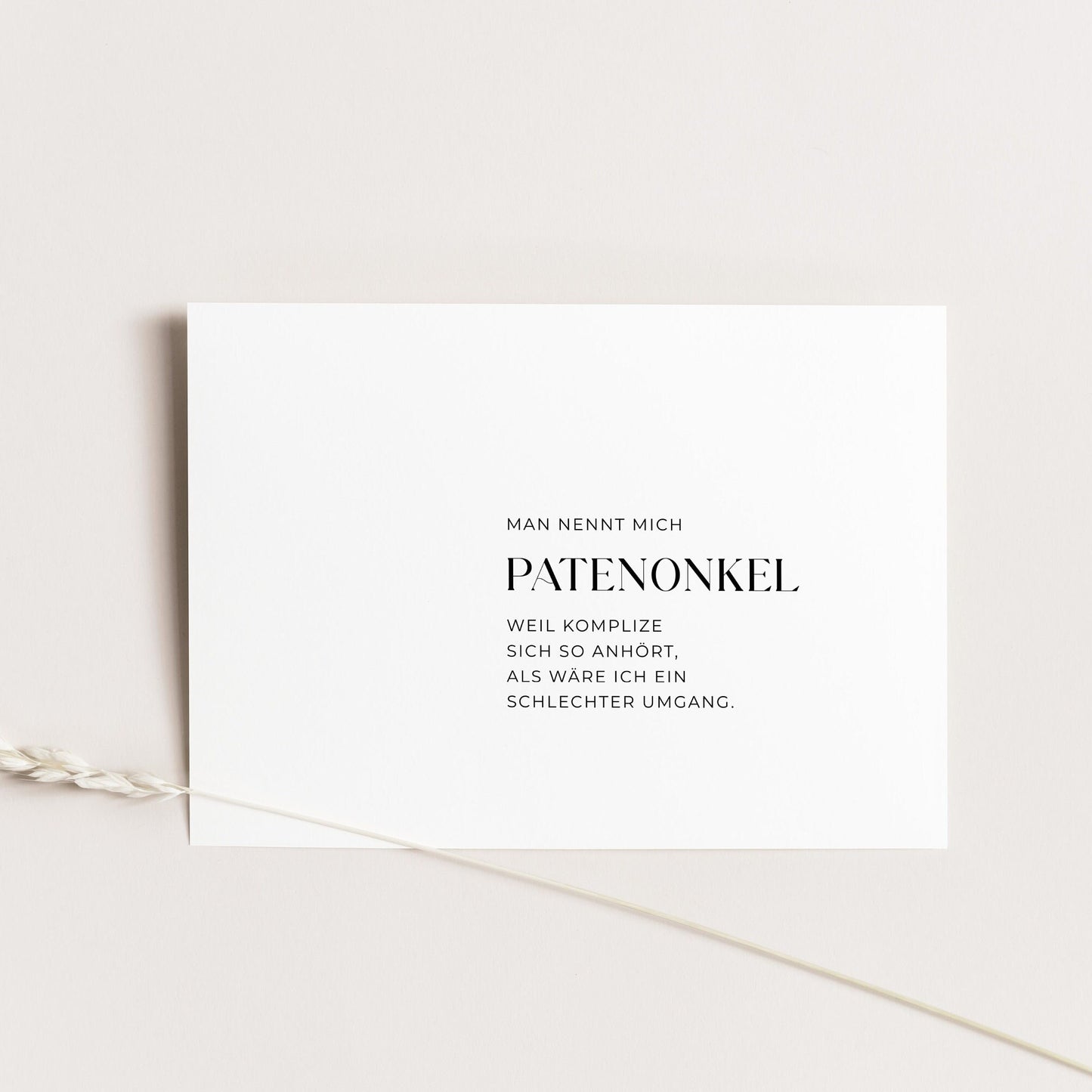 Karte - Patenonkel - Patenonkel Komplize